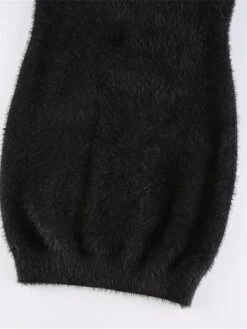 Women's Sweater Dress Winter Dress Jumper Dress Mini Dress Ruched Outdoor Street Daily Active Fashion V Neck Long Sleeve 2023 Slim Black Brown Color S M L Size -HANA Luxury Wear Shop tvkjah1692862201581