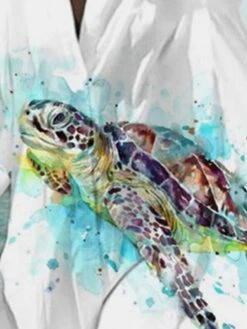 Women's Shirt Dress Casual Dress Shift Dress Midi Dress Outdoor Daily Date Polyester Classic Modern Shirt Collar Split Print Long Sleeve Summer Spring Fall 2023 Loose Fit White Blue Animal Butterfly -HANA Luxury Wear Shop ubvbzj1677234642615