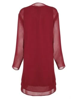 Women's Dress Set Two Piece Dress Church Dress Midi Dress Light Pink Black Wine Long Sleeve Pure Color Chiffon Summer Spring Crew Neck Stylish Winter Dress Fall Dress 2023 XL XXL 3XL 4XL 5XL -HANA Luxury Wear Shop udqpxg1638868489400