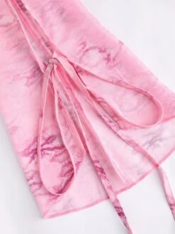 Women's Two Piece Dress Set Casual Dress Skirt Set Outdoor Daily Fashion Streetwear Print Long Dress Maxi Dress V Neck Long Sleeve Floral Slim Pink Green Fall S M L -HANA Luxury Wear Shop uhiqyf1693278429486