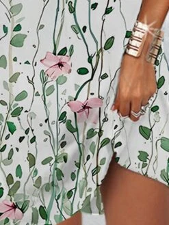 Women's Two Piece Dress Set Casual Dress Print Dress Outdoor Daily Fashion Streetwear Print Mini Dress Crew Neck Half Sleeve Floral Regular Fit Green Summer Spring S M L XL XXL -HANA Luxury Wear Shop uoktsf1682653821723
