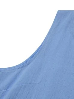 Women‘s Casual Dress Cotton Dress Shift Dress Midi Dress Green Blue Pink Sleeveless Pure Color Spring Summer V Neck Basic Daily Weekend Loose Fit 2023 S M L XL XXL 3XL 4XL -HANA Luxury Wear Shop vbkhul1684734523884