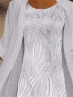 Women's Casual Dress Two Piece Dress Shift Dress Long Dress Maxi Dress Grey Long Sleeve Pure Color Fake Two Piece Summer Spring Crew Neck Fashion Vacation 2023 S M L XL 2XL -HANA Luxury Wear Shop vdjkag1672050682362