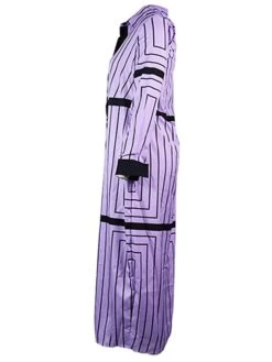 Women's Shirt Dress Casual Dress Shift Dress Maxi Long Dress Outdoor Daily Vacation Polyester Fashion Basic Shirt Collar Button Split Long Sleeve Summer Spring Fall 2023 Regular Fit White Purple -HANA Luxury Wear Shop vlpcud1689238707161