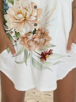 Women's Shirt Dress Casual Dress Shift Dress Mini Dress Outdoor Daily Vacation Polyester Fashion Casual Stand Collar Button Pocket Long Sleeve Summer Spring Fall 2023 Regular Fit Black Orange Floral -HANA Luxury Wear Shop vvaadh1677233847041