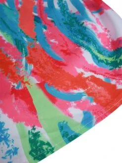 Women's Shirt Dress Casual Dress Swing Dress Midi Dress Daily Holiday Vacation Polyester Stylish Modern Shirt Collar High Low Dress Print Long Sleeve Summer Spring 2022 Loose Fit Black Red Blue -HANA Luxury Wear Shop waianc1683610858670