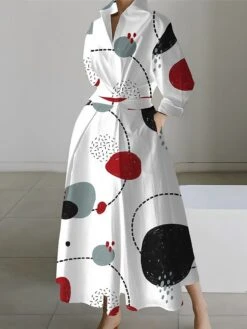 Women's Shirt Dress Casual Dress Swing Dress Maxi Long Dress Outdoor Office Daily Polyester Fashion Modern Shirt Collar Button Pocket Long Sleeve Fall Winter 2023 Loose Fit White Brown Khaki 9 Women's Shirt Dress Casual Dress Swing Dress Maxi Long Dress Outdoor Office Daily Polyester Fashion Modern Shirt Collar Button Pocket Long Sleeve Fall Winter 2023 Loose Fit White Brown Khaki -HANA Luxury Wear Shop wngdga1693302746776