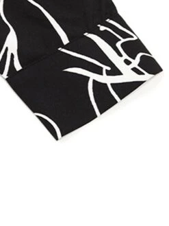 Women's Shirt Dress Casual Dress Mini Dress Outdoor Daily Date Polyester Fashion Modern Shirt Collar Lace Up Button Long Sleeve Fall Winter 2023 Regular Fit Black Geometric S M L XL -HANA Luxury Wear Shop wzlfsn1695367376143