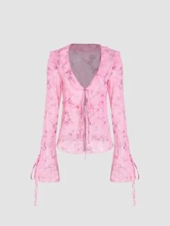 Women's Two Piece Dress Set Casual Dress Skirt Set Outdoor Daily Fashion Streetwear Print Long Dress Maxi Dress V Neck Long Sleeve Floral Slim Pink Green Fall S M L -HANA Luxury Wear Shop xdyhts1693278426030