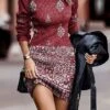 Women's Sweater Dress Winter Dress Jumper Dress Mini Dress Vintage Tribal Outdoor Daily Date Going Out Crew Neck Long Sleeve Print 2023 Regular Fit Red Blue Green S M L XL XXL 3XL