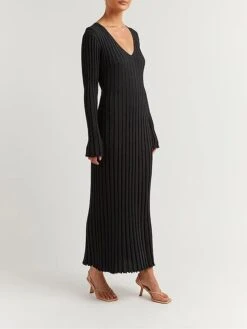 Women's Sweater Dress Winter Dress Jumper Dress Long Dress Maxi Dress Active Pure Color Outdoor Casual Holiday Vacation V Neck Long Sleeve 2023 Regular Fit Black White Apricot S M L XL XXL 3XL -HANA Luxury Wear Shop xofnqh1696991846467