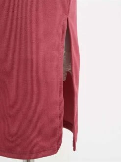 Women's Sweater Dress Winter Dress Jumper Dress Midi Dress Lace Up Split Daily Date Going Out Active Fashion V Neck Long Sleeve 2023 Regular Fit Black Yellow Fuchsia Color S M L XL XXL Size -HANA Luxury Wear Shop xsqdmu1692857095766