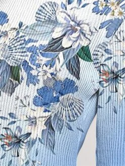 Women's Sweater Dress Winter Dress Jumper Dress Midi Dress Warm Floral Outdoor Daily Holiday Vacation Round Neck Long Sleeve 2023 Regular Fit Pink Blue S M L XL XXL 3XL -HANA Luxury Wear Shop yqczkv1697378223413