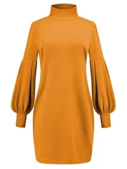 Women‘s Sweater Dress Winter Dress Knit Dress Mini Dress Black Yellow Pink Long Sleeve Pure Color Knit Spring Fall Winter Hooded Fashion Loose Fit 2023 S M L XL XXL 3XL -HANA Luxury Wear Shop ysudbt1669023440640