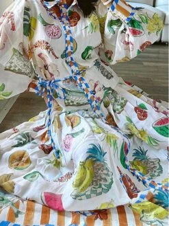 Women's Shirt Dress Casual Dress Swing Dress Midi Dress Outdoor Daily Date Polyester Fashion Modern Shirt Collar Button Print Long Sleeve Spring Fall Winter 2023 Loose Fit White Floral Color Block S -HANA Luxury Wear Shop zmivqi1692267214678