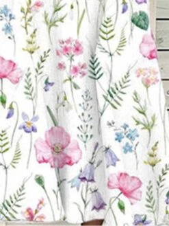 Women's Two Piece Dress Set Casual Dress Print Dress Outdoor Daily Fashion Elegant Pocket Print Midi Dress V Neck Half Sleeve Floral Regular Fit Pink Blue Summer Spring S M L XL XXL -HANA Luxury Wear Shop zvhkah1680486821699